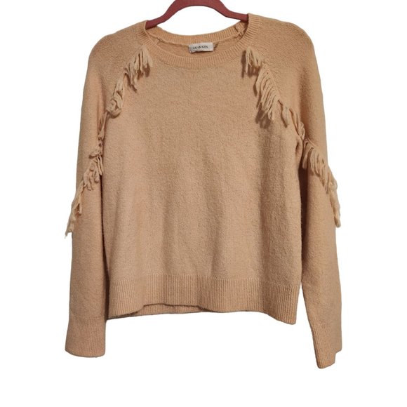 Calvin Klein Sweaters - Calvin Klein Pink Sweater With Fringed Sleeve